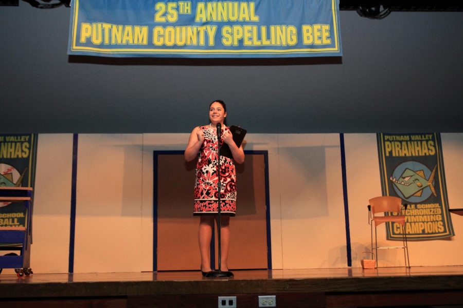 Batista in "The 25th Annual Putnam County Spelling Bee" in 2014 at Manchester Township High School. 