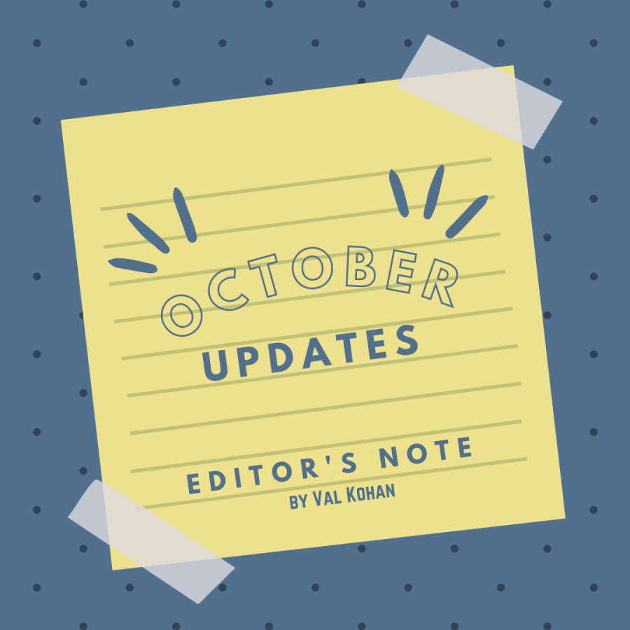 Editor’s Note: October Updates