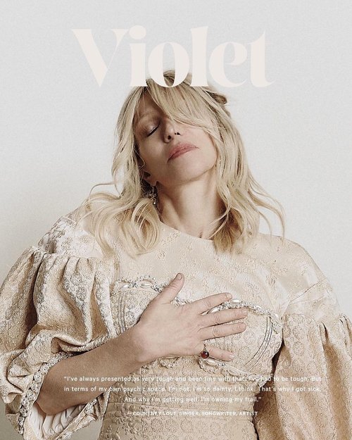 Love on the cover of Violet Issue 15 (2021). Photo from IP Publicity Press Gallery. http://www.ippublicity.com/courtney-love-press-gallery-1/qxecu3tbkon0sf6ewi92wmd88i6ouq