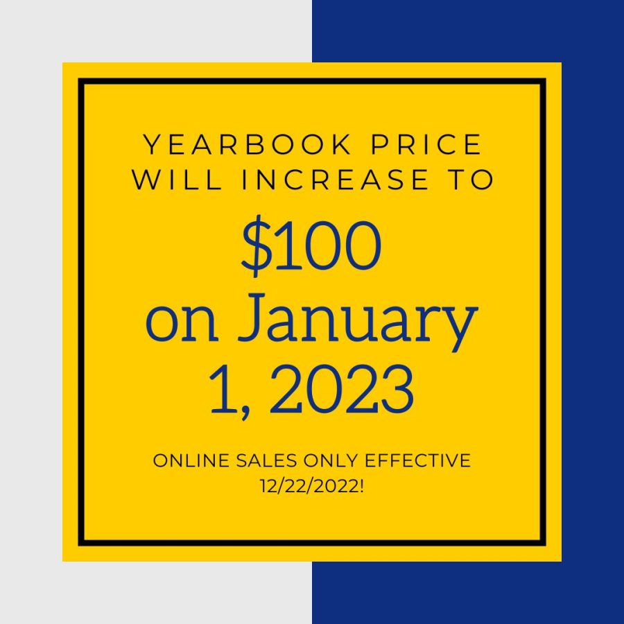 Yearbook Price Set to Increase to $100 on January 1, 2023! Less Than 65 Books Remain Available!