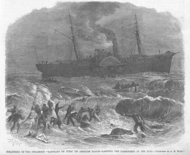 A Steamship Wrecked off NJ Coast, by Wikimedia Commons