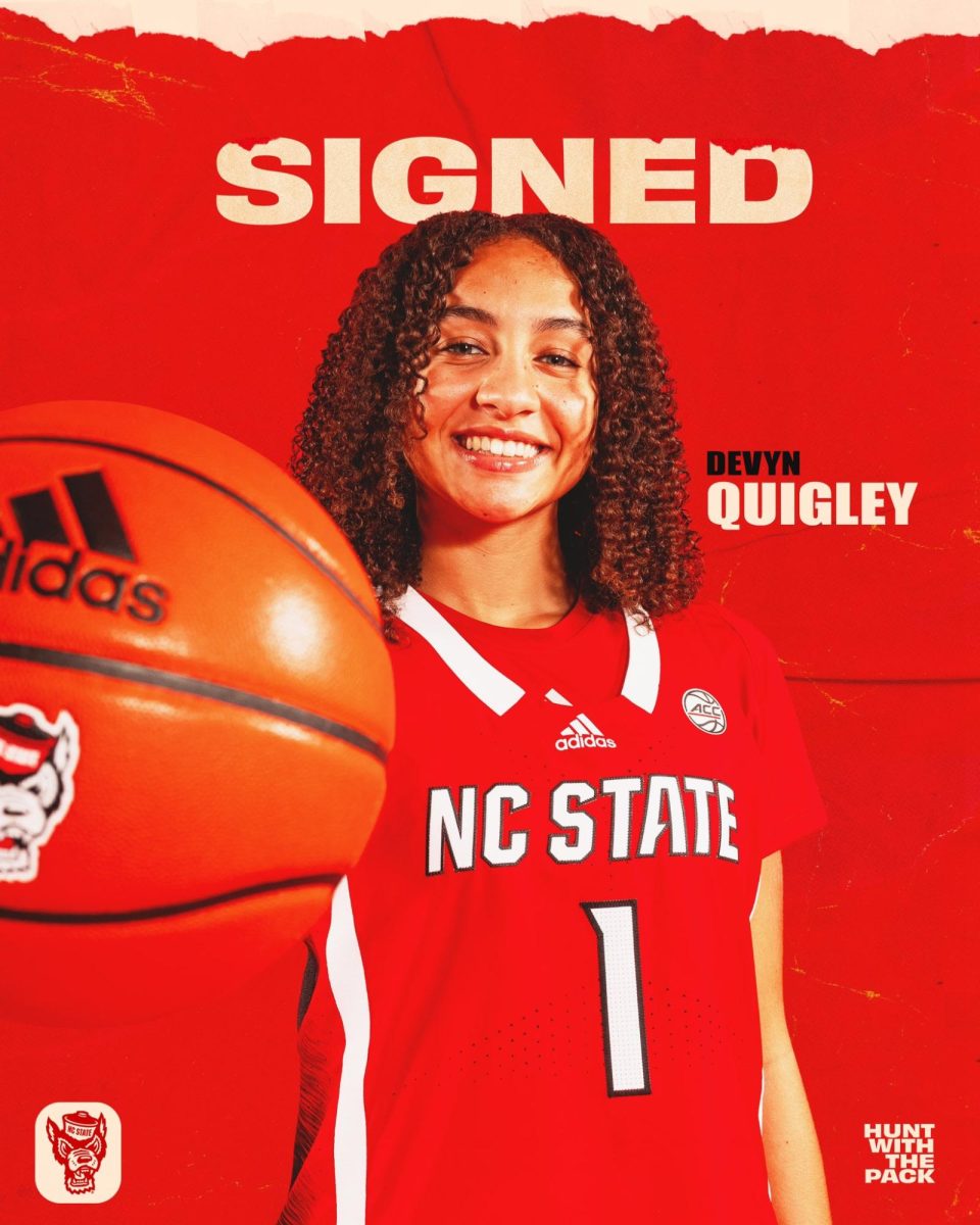 Image found from Twitter
NC State WBB 🐺🏀 on X: Running with the wolves 🐺 Welcome to the Pack, @devynquigley! https://t.co/PgaxCUV3tZ / X
